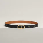 Maillon Torsade belt buckle & Hermès sur Mer reversible leather strap 24 mm